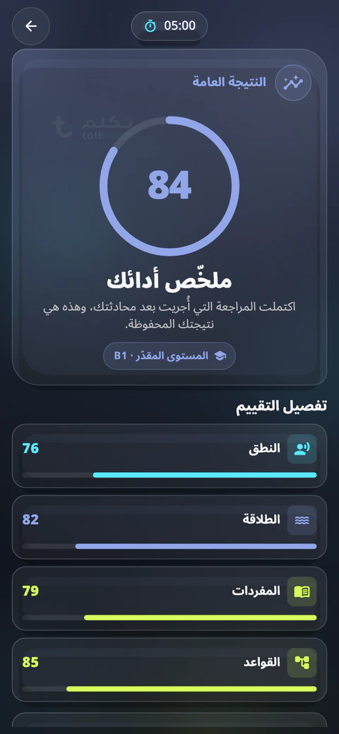 ملاحظات الجلسة في تكلّم